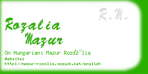 rozalia mazur business card